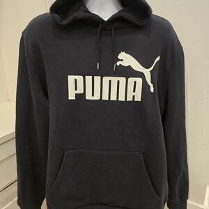 Puma Black Hoodie with White Logo